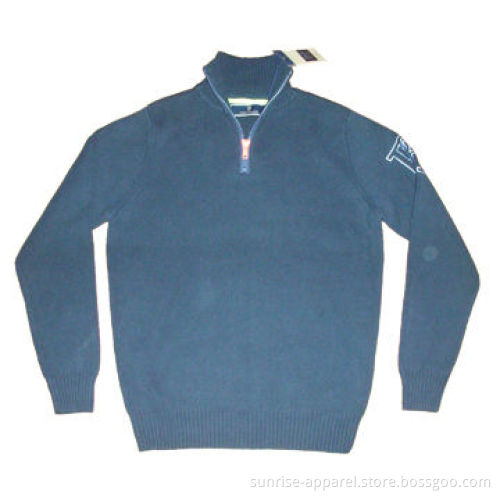 Men's Skipper Zip, Made of 100% Cotton Yarn